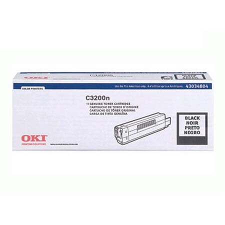 Okidata Compatible Okidata Compatible C3200n Black Aftermarket Toner Cartridge 15K Type 43034804 43034804